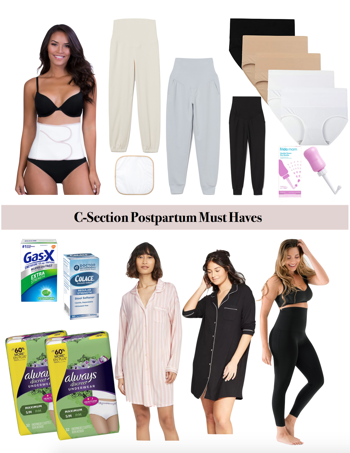 C-Section Postpartum Must Haves